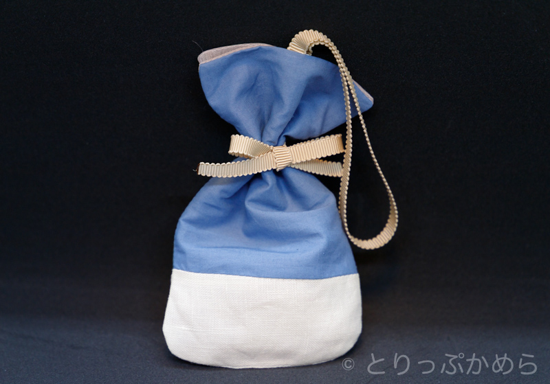 リスン京都で購入した巾着型のサシェ表面