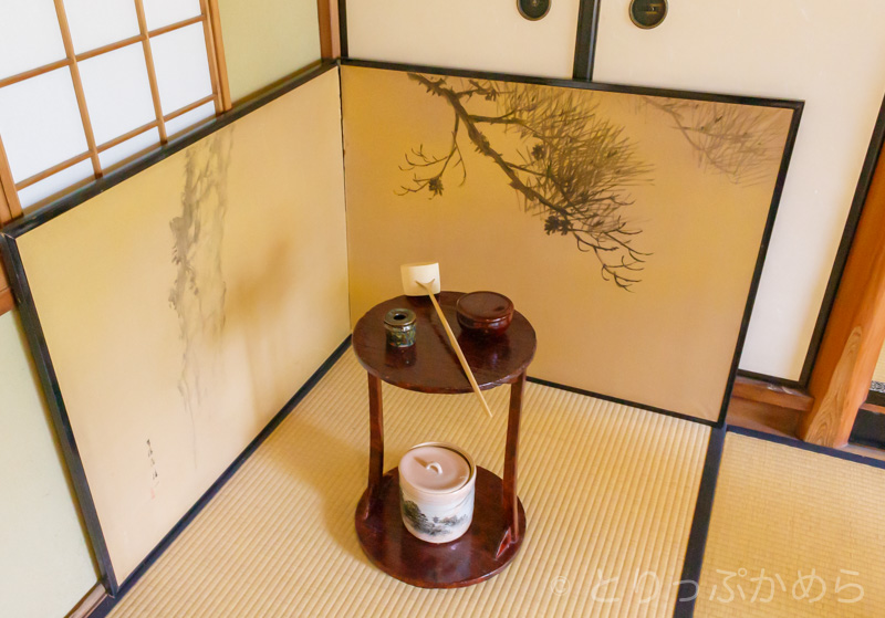 竹情荘の茶道道具