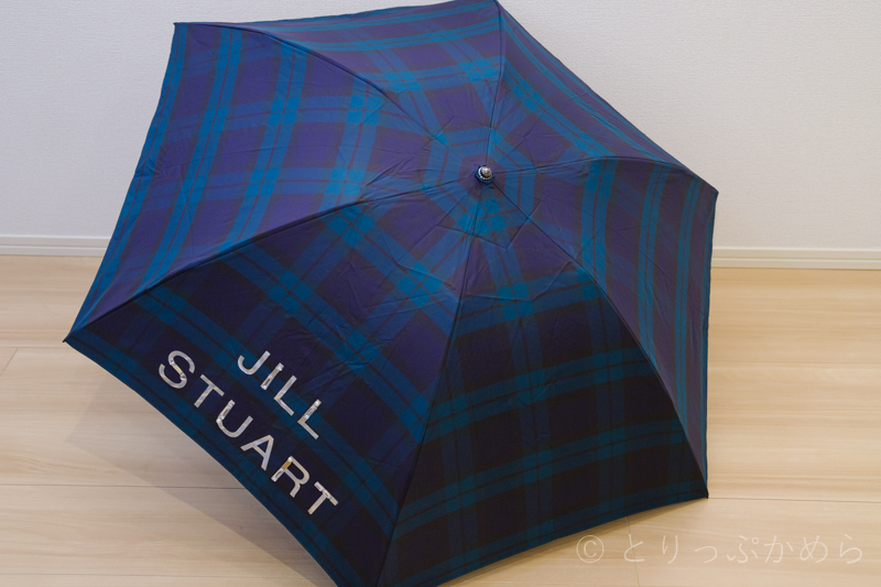 ジルスチュアートのオーロラのチェック柄の傘